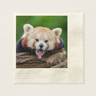 Serviette En Papier Panda rouge