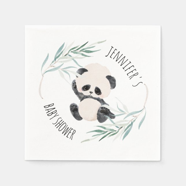 Serviette En Papier Panda Unisex Baby shower neutre pour les femmes aq (Devant)
