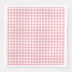 Serviette En Papier Panier classique rose Buffalo Plaid Motif serviett