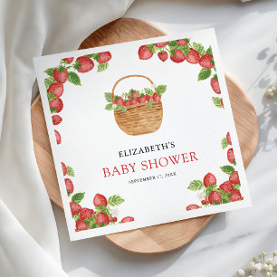 Serviette En Papier Panier de fraises Berry Baby shower sucré