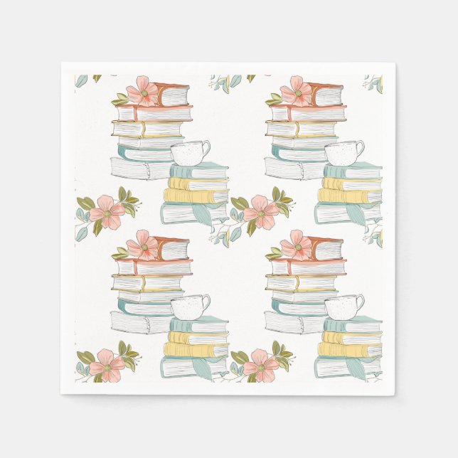 Serviette En Papier Paniers à livres (Devant)