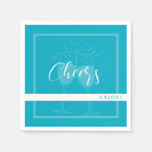 Serviette En Papier Paniers bleu ciel lumineux