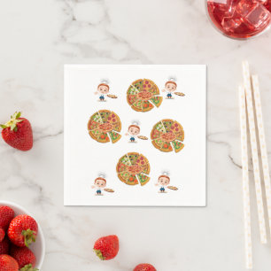 Serviette En Papier Paniers en papier, pizza