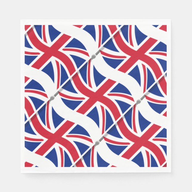 Serviette En Papier Paniers en papier Union Jack de Londres (Devant)