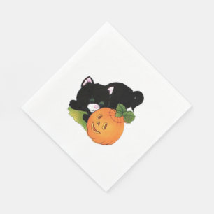 Serviette En Papier Paniers-repas blanc standard Napkin/Halloween