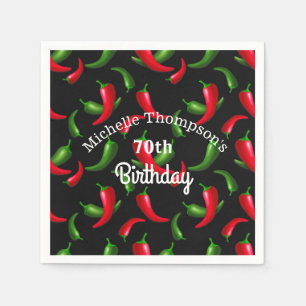 Serviette En Papier Paniers rouges et verts pour l'anniversaire