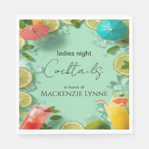 Serviette En Papier Panneau de bienvenue à une fête de cocktails de bo