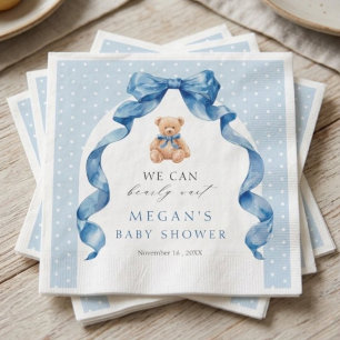 Serviette En Papier Panneau de bienvenue pour Baby Shower Garçon Ours 