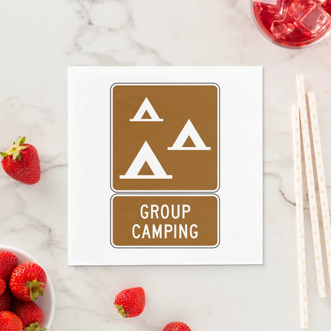 Serviette En Papier Panneau de camping de groupe (Créateur téléchargé)