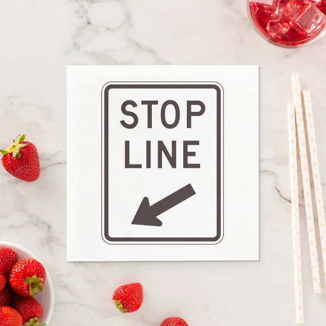 Serviette En Papier Panneau de ligne d'arrêt (Créateur téléchargé)