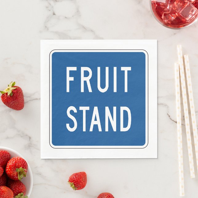 Serviette En Papier Panneau de signalisation de stand de fruits (Créateur téléchargé)