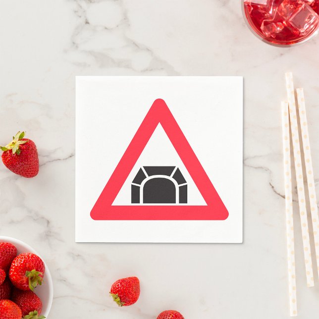 Serviette En Papier Panneau de signalisation de tunnel Symbole de la c (Créateur téléchargé)