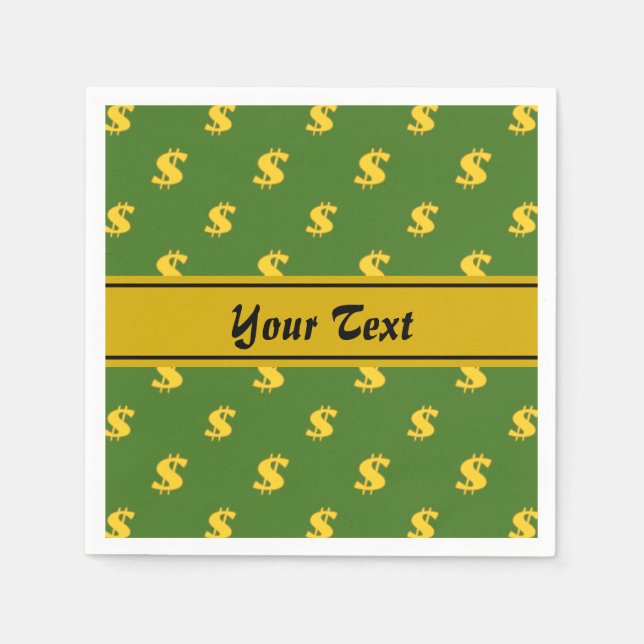 Serviette En Papier Panneau Dollar motif Papier serviettes (Devant)