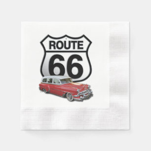 Serviette En Papier Panneau Route 66