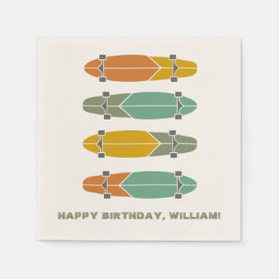 Serviette En Papier Panneaux vintages Retro Skate