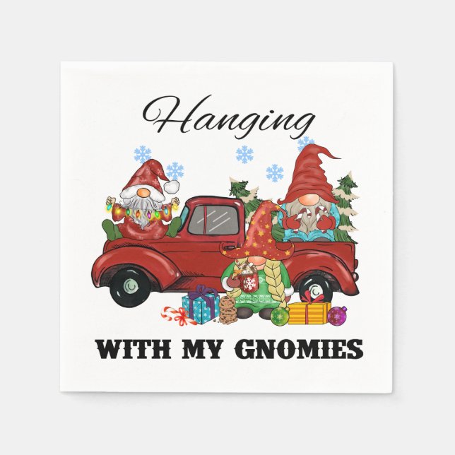 Serviette En Papier Panser Avec Mes Gnomies - Noël mignon (Devant)