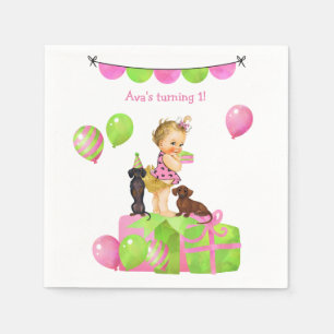 Serviette En Papier Pantalon roufflé bébé fille Dachshund serviettes