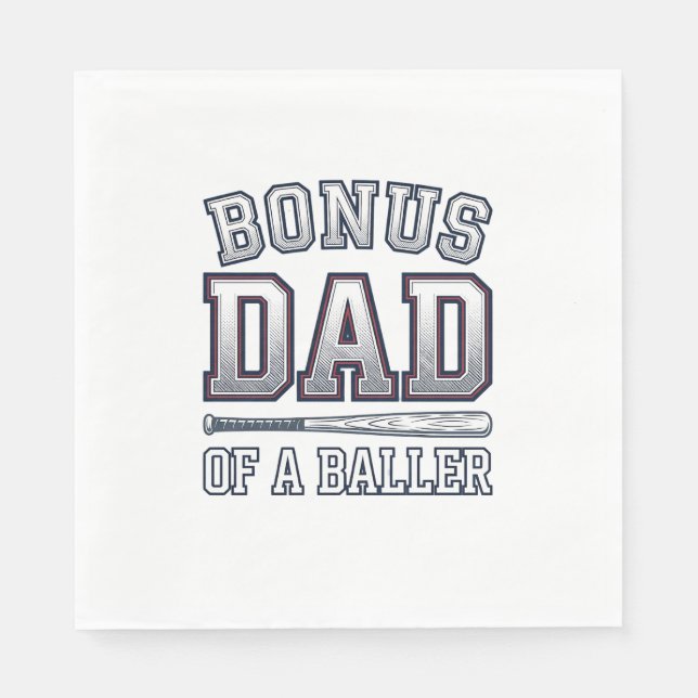 Serviette En Papier Papa bonus d'un design de maillot de sport vintage (Devant)