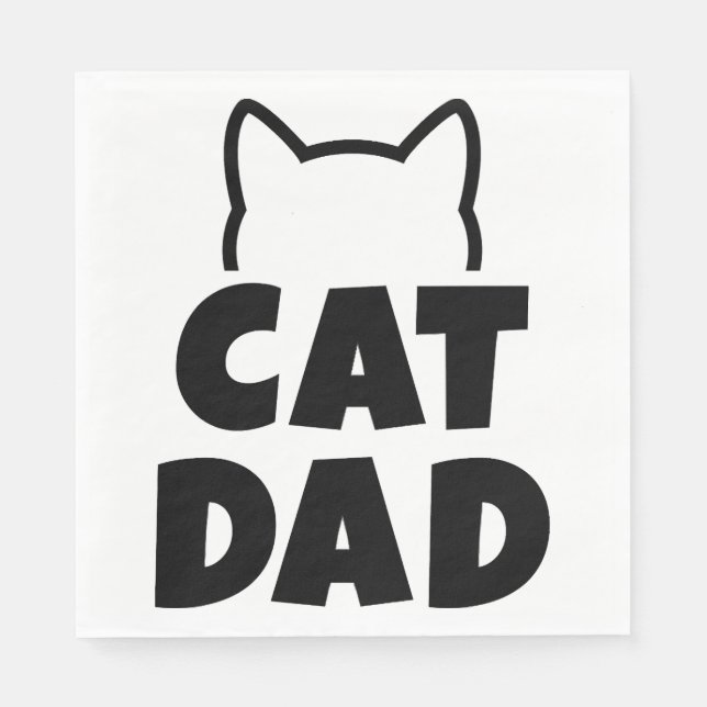 Serviette En Papier papa chat (Devant)