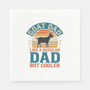 Serviette En Papier Papa Chèvre Comme un Papa Régulier Mais Plus Cool