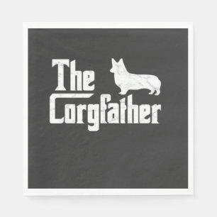 Serviette En Papier Papa Corgi le Corgfather T-shirt drôle pour amateu