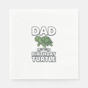 Serviette En Papier Papa de la tortue d'anniversaire Design de papa de