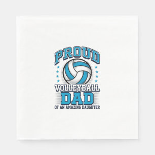 Serviette En Papier Papa de volley-ball fier Design de chemise de spor