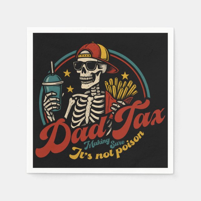 Serviette En Papier Papa Impôt S'assurer que ce n'est pas du poison Sq (Devant)