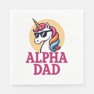 Serviette En Papier Papa licorne drôle Laufey hommes fête des pères No