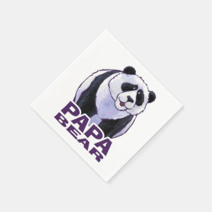 Serviette En Papier Papa Panda Bear