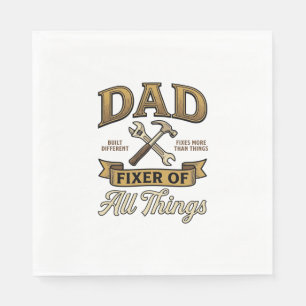 Serviette En Papier Papa Réparateur de Tout Ce Qui Est Vintage Gravure