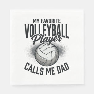 Serviette En Papier Papa volley Mon Joueur Favori M'appelle Papa Conce
