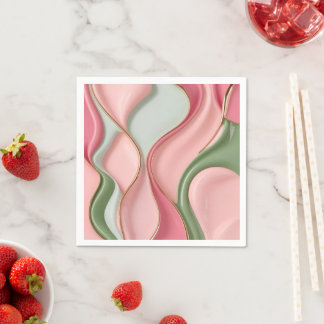 Serviette En Papier Paper cocktail napkin in stylish graphic