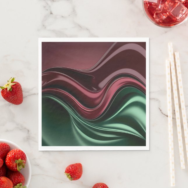 Serviette En Papier Paper luncheon napkin in stylish graphic (En situation)