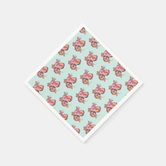 Serviette En Papier Paper Plates | Vintage Pansy Party Tableware