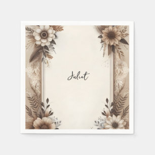 Serviette En Papier Papeterie de bois d'automne Papier recyclé Baby Sh