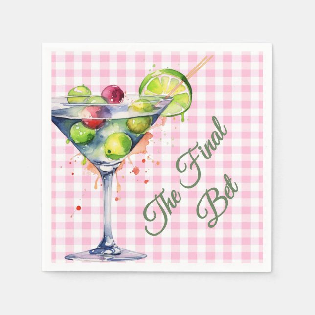 Serviette En Papier Papier à bachelorette Las Vegas personnalisé (Devant)