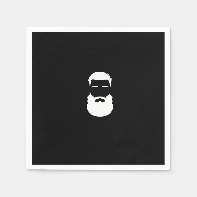 Serviette En Papier Papier à barbe blanche (Devant)