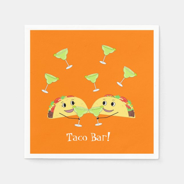 Serviette En Papier Papier à barres Taco (Devant)