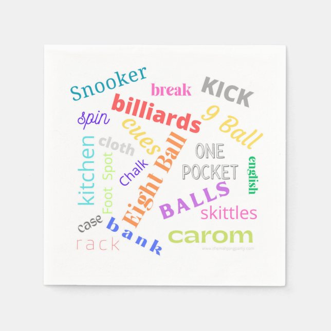 Serviette En Papier Papier à billard (Devant)