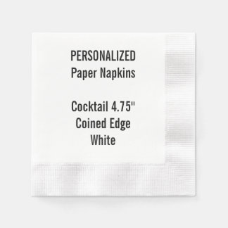 Serviette En Papier Papier à cocktail blanc personnalisé Napkin