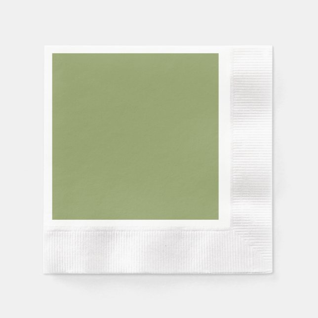 Serviette En Papier Papier à cocktail Moss Green Coin Napkin (Devant)