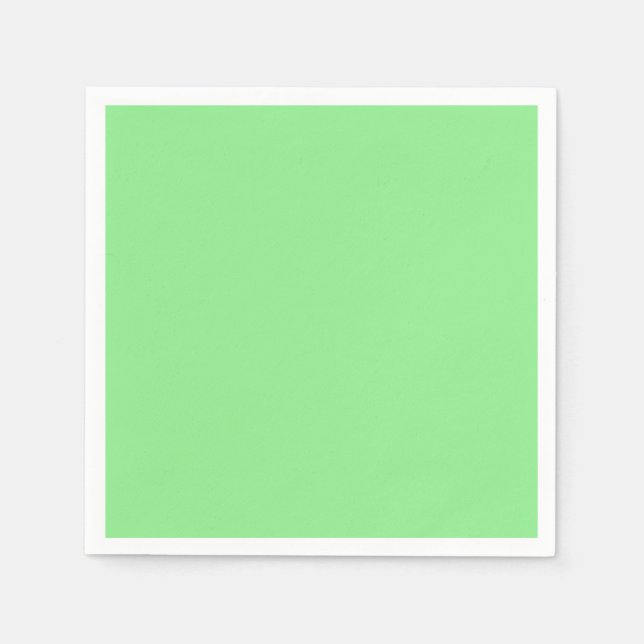 Serviette En Papier Papier à cocktail vert léger Napkin (Devant)