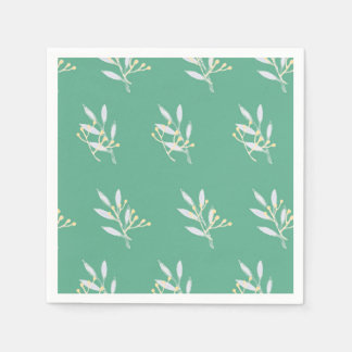 Serviette En Papier Papier à cocktails Motif à feuilles vertes serviet
