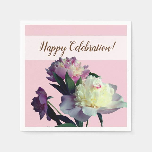 Serviette En Papier Papier à cocktails personnalisé serviettes rose pi (Devant)