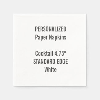 Serviette En Papier Papier à cocktails standard blanc personnalisé ser