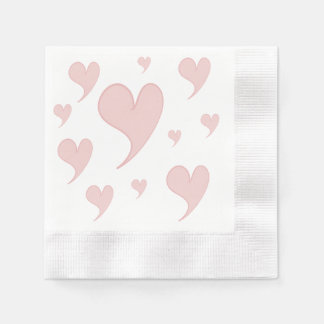 Serviette En Papier Papier à coeur rose mignon