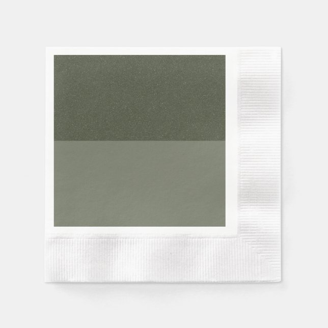 Serviette En Papier Papier à deux tons vert mousse texturé personnalis (Devant)