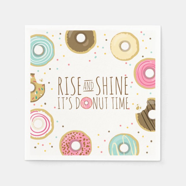 Serviette En Papier Papier à Donut Napkin rose Doughnut doux Anniversa (Devant)