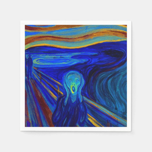 Serviette En Papier Papier à écran bleu Napkin (Devant)